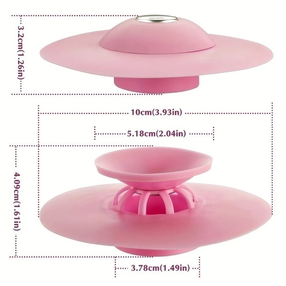 Pink Silicone Drain Stopper - Picture 5 of 6